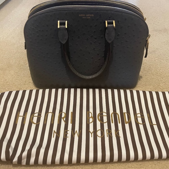 Henri Bendel Dalton Dome Ostrich Satchel - Picture 1 of 2